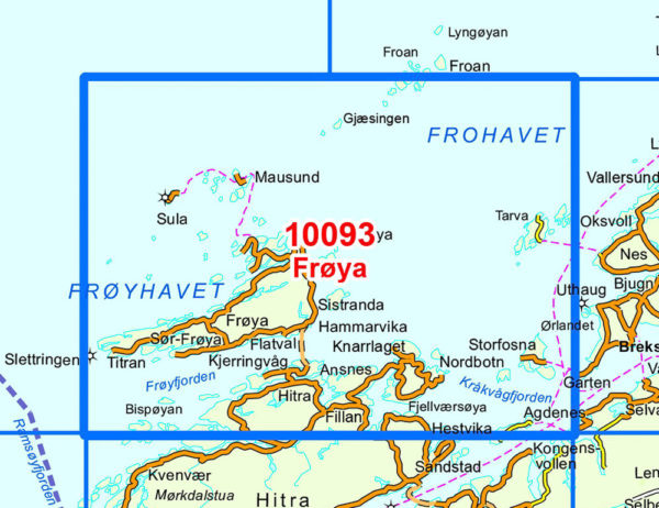 Frøya 1:50 000 - Kart 10093 i Norges-serien