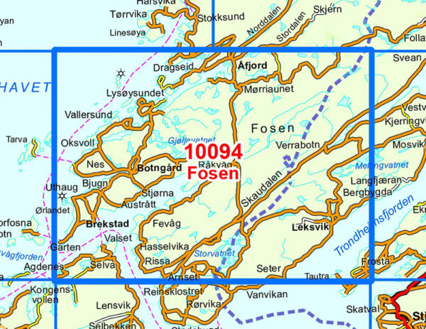 Fosen 1:50 000 - Kart 10094 i Norges-serien