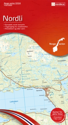 Nordli 1:50 000 - Kart 10104 i Norges-serien
