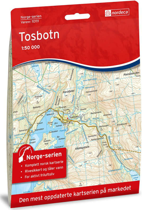 Tosbotn 1:50 000 - Kart 10111 i Norges-serien