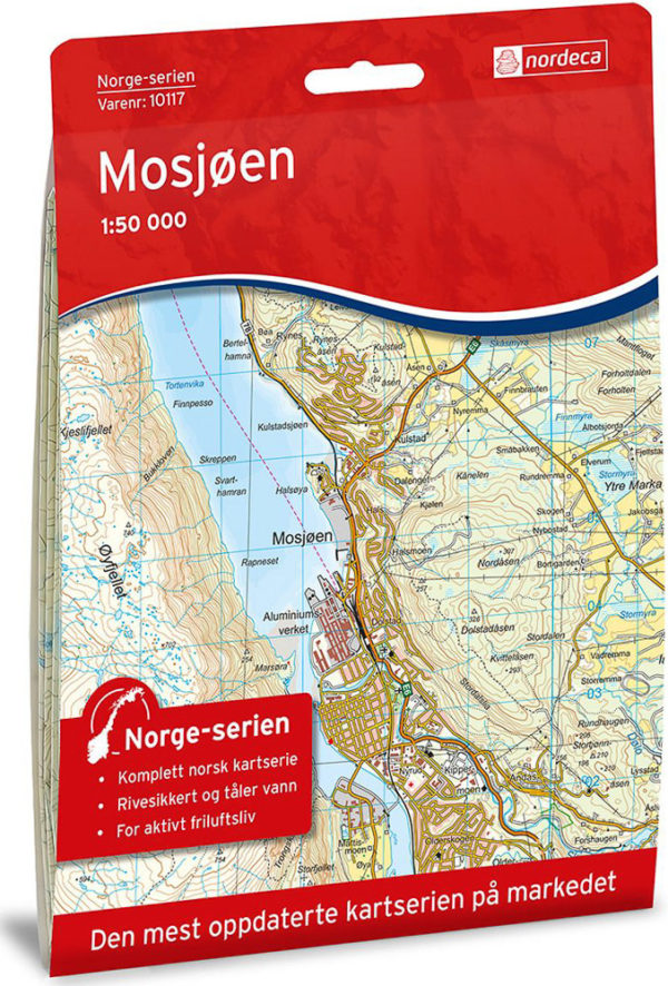 Mosjøen 1:50 000 - Kart 10117 i Norges-serien
