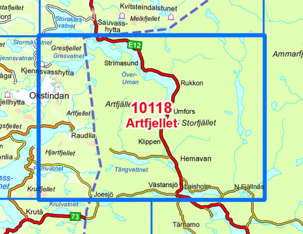 Artfjellet 1:50 000 - Kart 10118 i Norges-serien