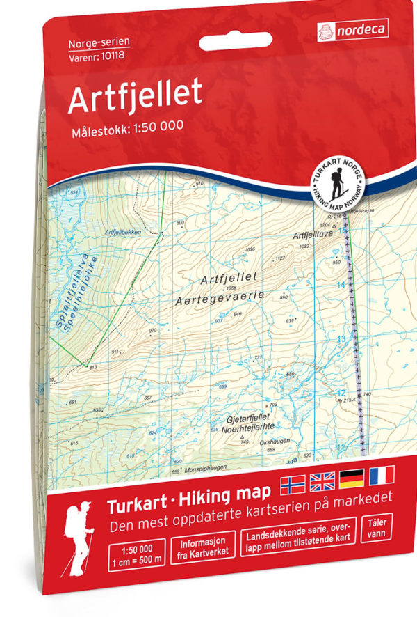 Artfjellet 1:50 000 - Kart 10118 i Norges-serien