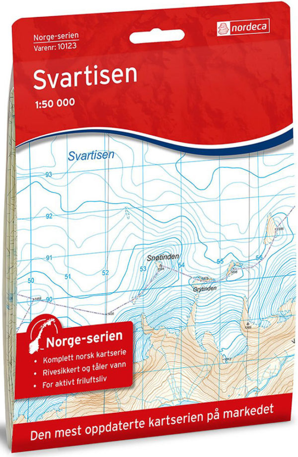Svartisen 1:50 000 - Kart 10123 i Norges-serien