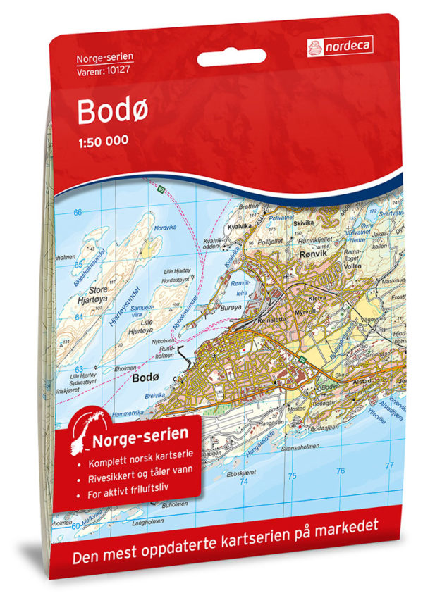 Bodø 1:50 000 - Kart 10127 i Norges-serien