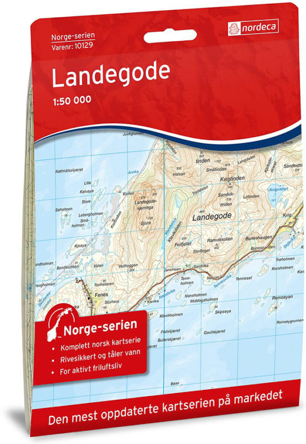 Landegode 1:50 000 - Kart 10129 i Norges-serien