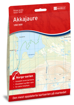 Akkajaure 1:50 000 - Kart 10131 i Norges-serien