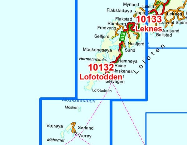 Lofotodden 1:50 000 - Kart 10132 i Norges-serien