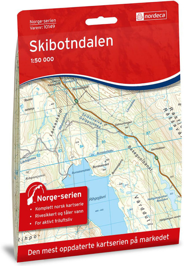 Skibotndalen 1:50 000 - Kart 10149 i Norges-serien