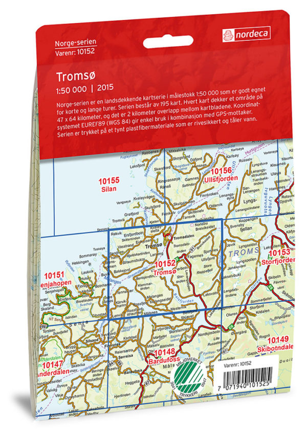 Tromsø 1:50 000 - Kart 10152 i Norges-serien