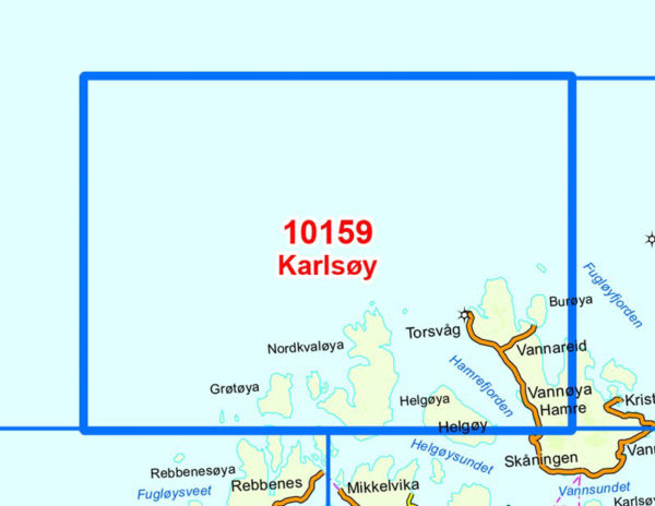 Karlsøy 1:50 000 - Kart 10159 i Norges-serien