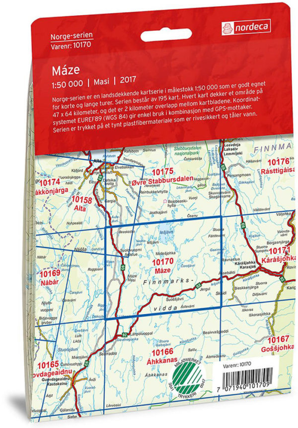 Maze 1:50 000 - Kart 10170 i Norges-serien