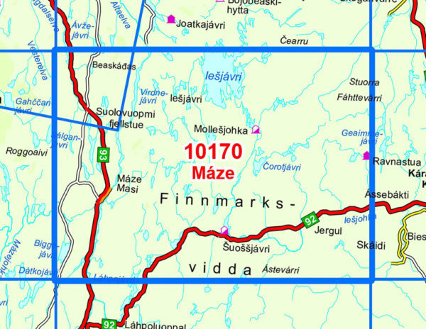 Maze 1:50 000 - Kart 10170 i Norges-serien