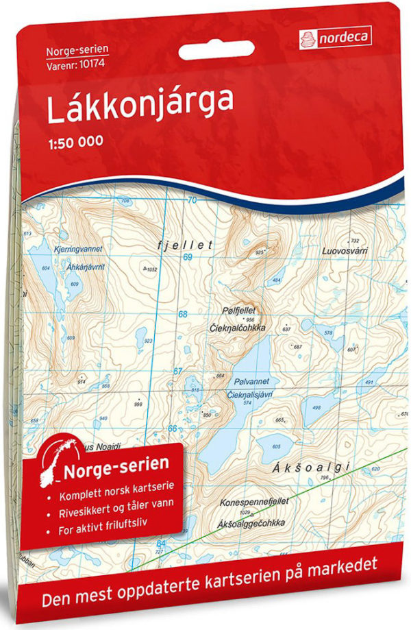 Lakkonjarga 1:50 000 - Kart 10174 i Norges-serien