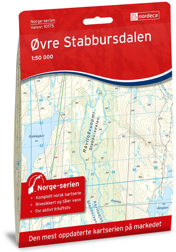 Øvre Stabbursdalen 1:50 000 - Kart 10175 i Norges-serien