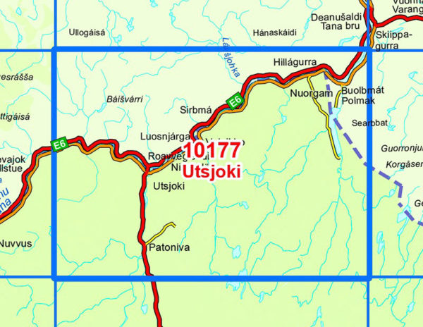 Utsjoki 1:50 000 - Kart 10177 i Norges-serien