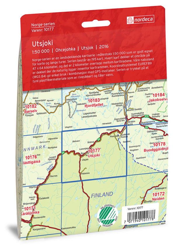 Utsjoki 1:50 000 - Kart 10177 i Norges-serien