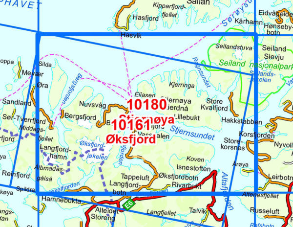 Stjernøya 1:50 000 - Kart 10180 i Norges-serien