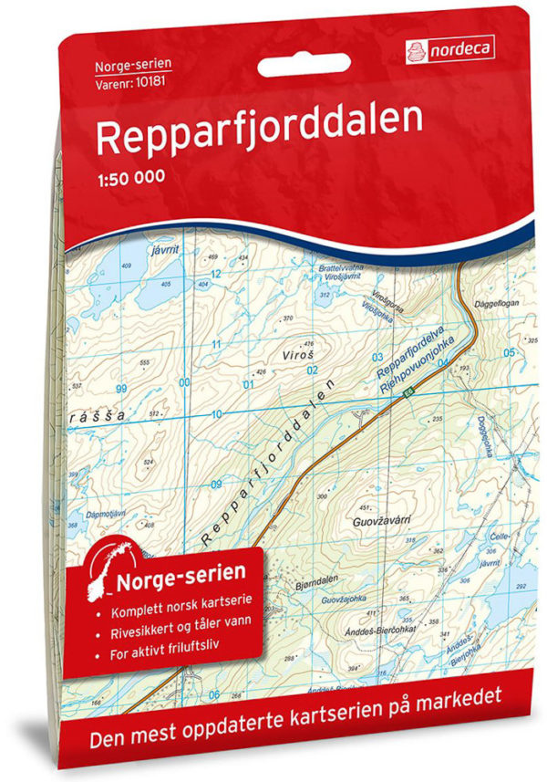 Repparfjorden 1:50 000 - Kart 10181 i Norges-serien