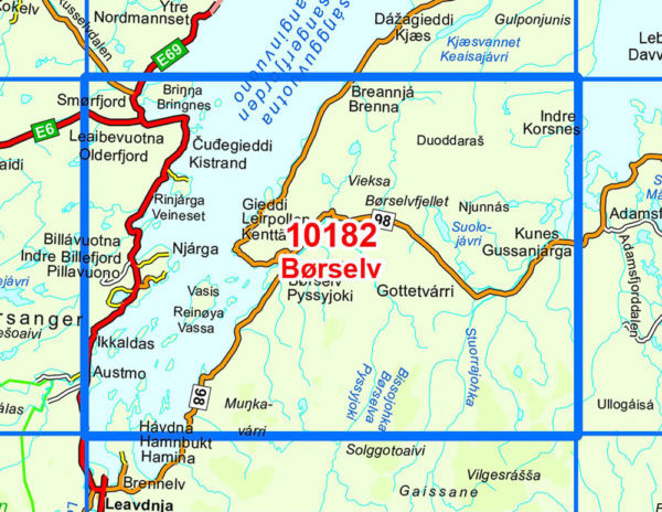 Børselv 1:50 000 - Kart 10182 i Norges-serien