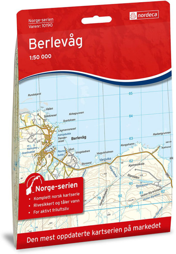 Berlevåg 1:50 000 - Kart 10190 i Norges-serien