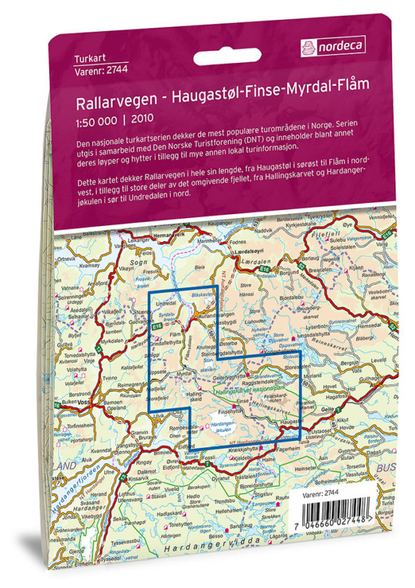 Rallarvegen 1:50 000 - Turkart - Lnr 2744