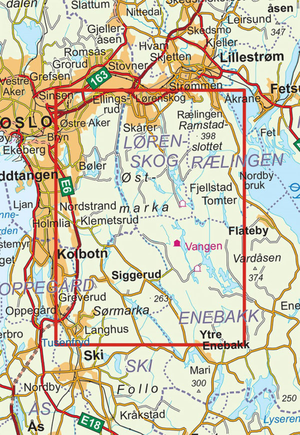 Oslo Østmark 1:25 000 - Turkart - Lnr 2794