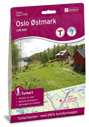 Oslo Østmark 1:25 000 - Turkart - Lnr 2794