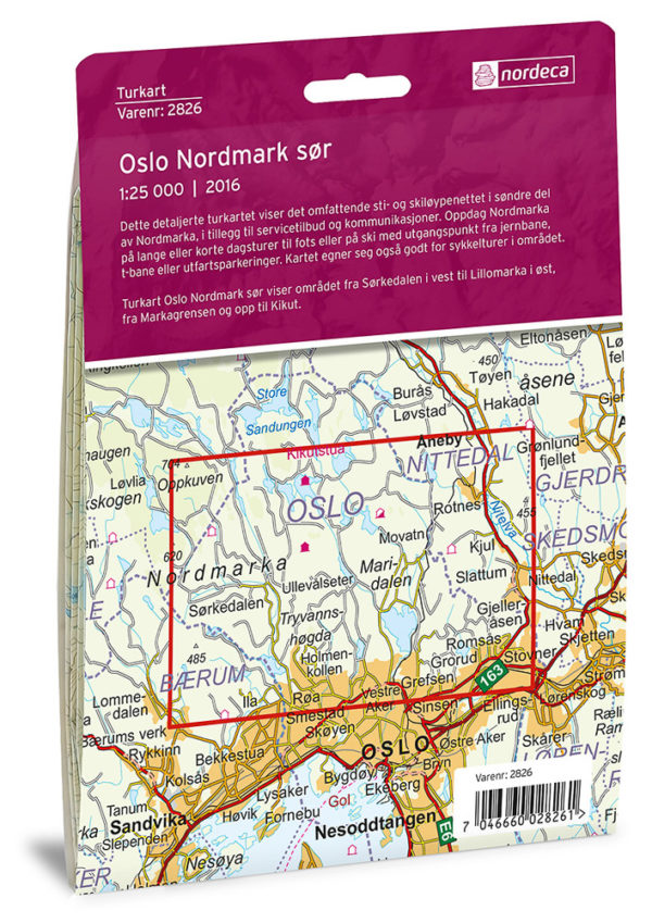 Oslo Nordmark sør 1:25 000 - Turkart - Lnr 2826