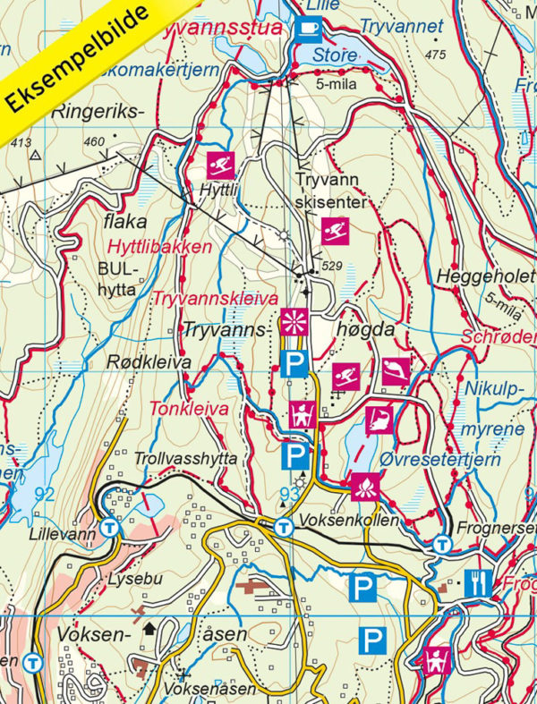 Oslo Nordmark sør 1:25 000 - Turkart - Lnr 2826