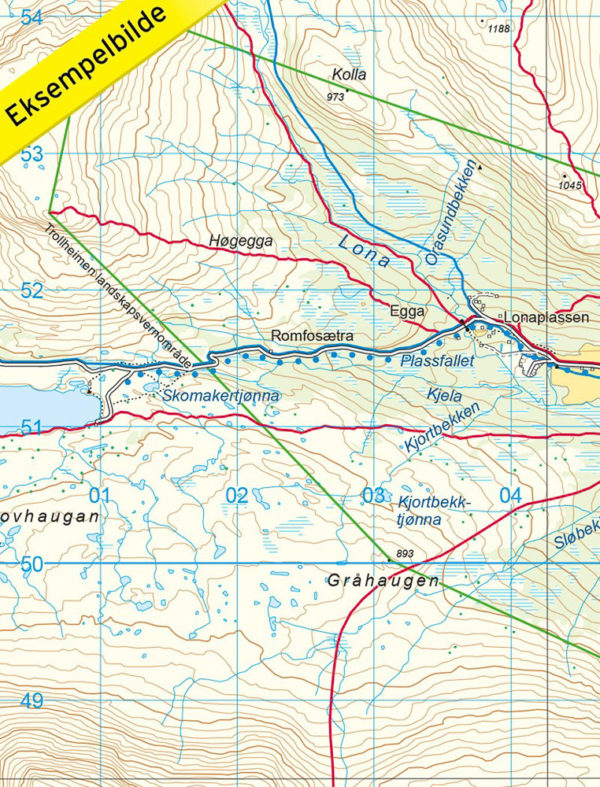 Trollheimen Sør 1:50 000 - Turkart - Lnr 2828