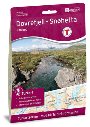 Dovrefjell Snøhetta 1:50 000 - Turkart - Lnr 2829