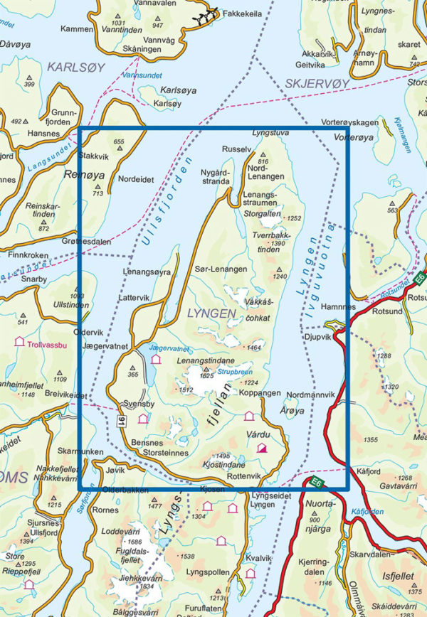 Lyngenhalvøya Nord - Turkart - Lnr 2780