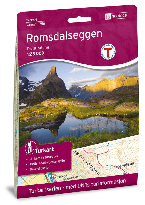 Romsdalseggen 1:25 000 - Turkart - Lnr 2756