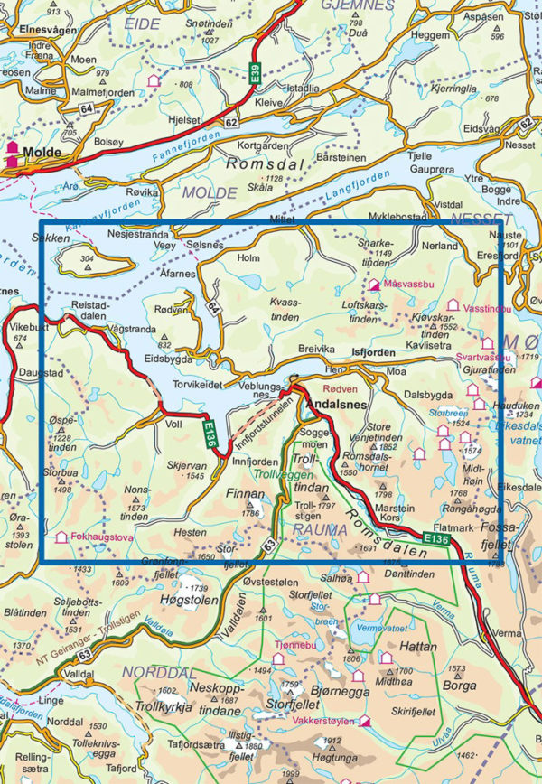 Romsdalsfjella Nord - Turkart - Lnr 2821