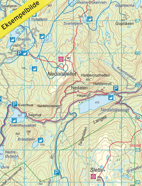 Trillemarka-Rollagsfjell - Turkart - Lnr 2824