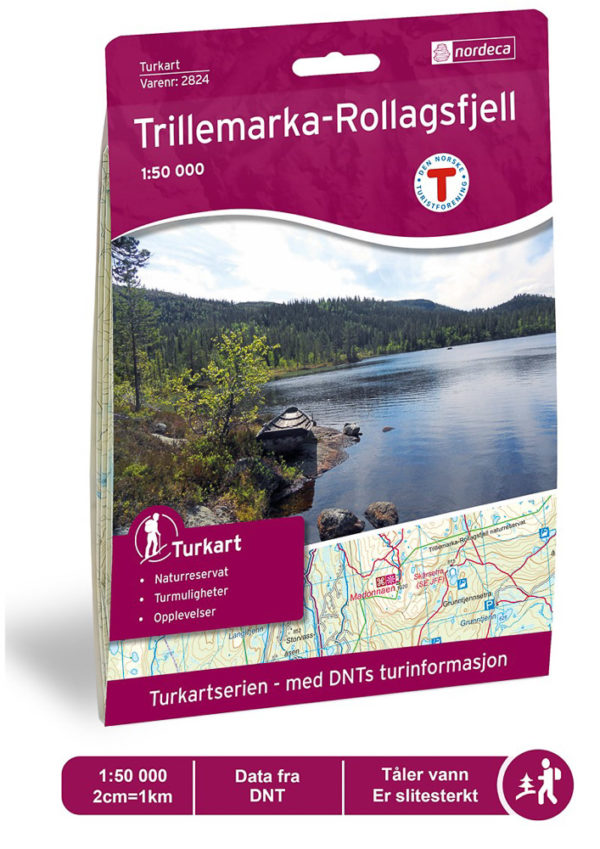 Trillemarka-Rollagsfjell - Turkart - Lnr 2824