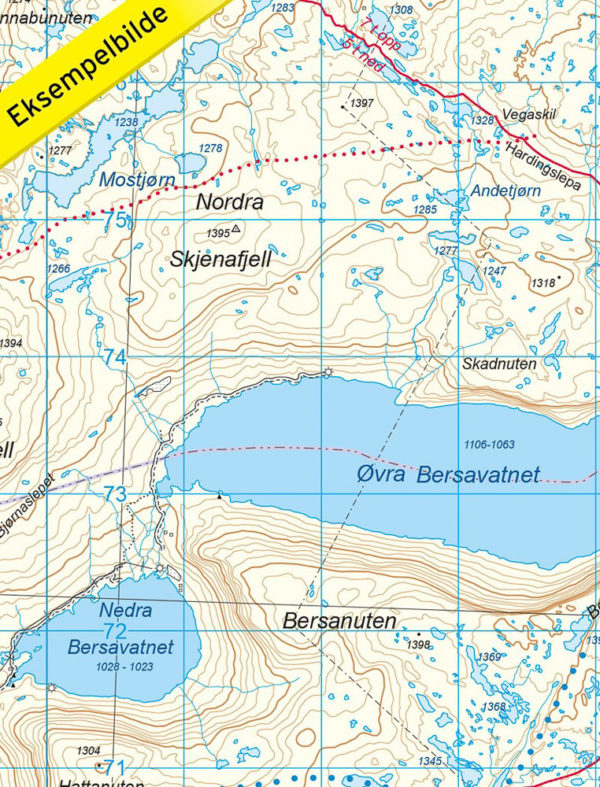 Trolltunga, Odda - Ullensvang - Turkart - Lnr 2825