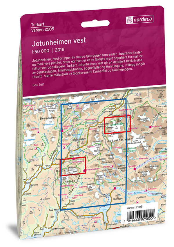 Jotunheimen Vest - Turkart - Lnr 2505