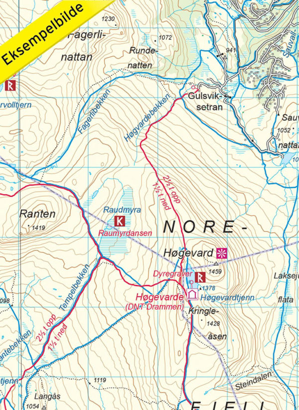 Norefjell-Eggedal - Turkart - Lnr 2525