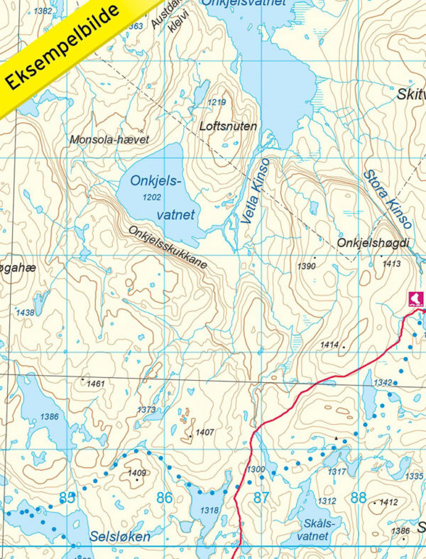 Hardangervidda vest. Odda, Litlos, Hårteigen og Kinsarvik - Turkart - Lnr 2659 1:50 000