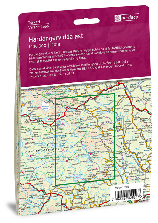 Hardangervidda øst - Turkart - Lnr 2556