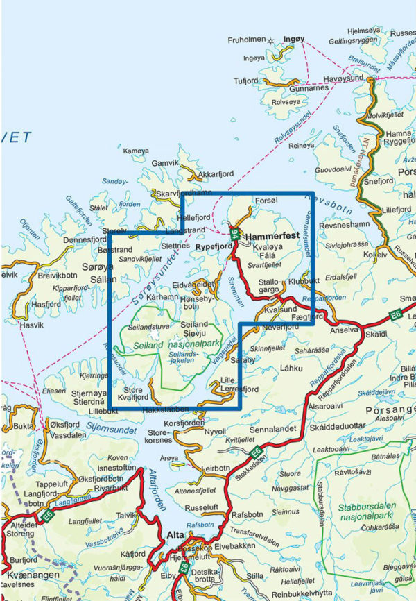Kvaløya - Seiland - Turkart - Lnr 2633