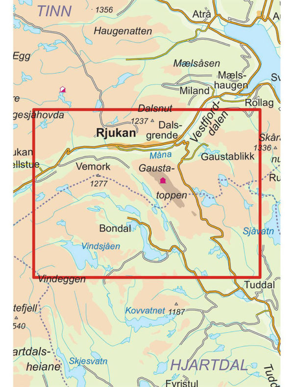 Gaustatoppen - Turkart - Lnr 2657