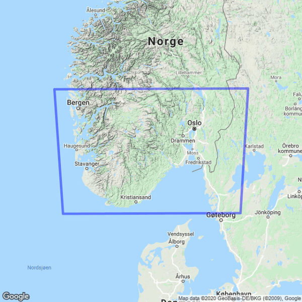 Veikart Sør-Norge Sør - Veikart Norge - Lnr 2175