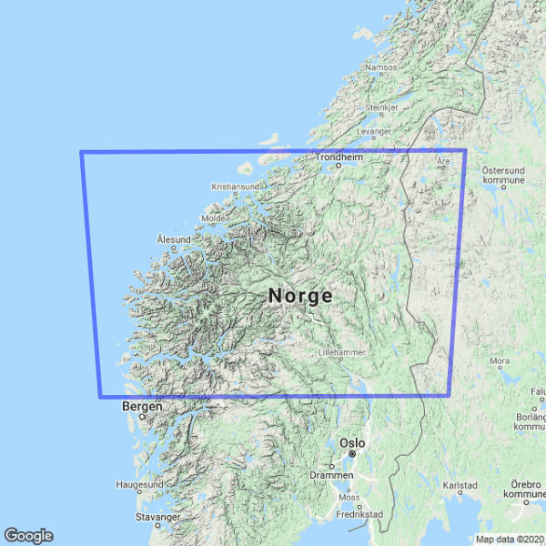 Veikart Sør-Norge Nord - Veikart Norge - Lnr 2176