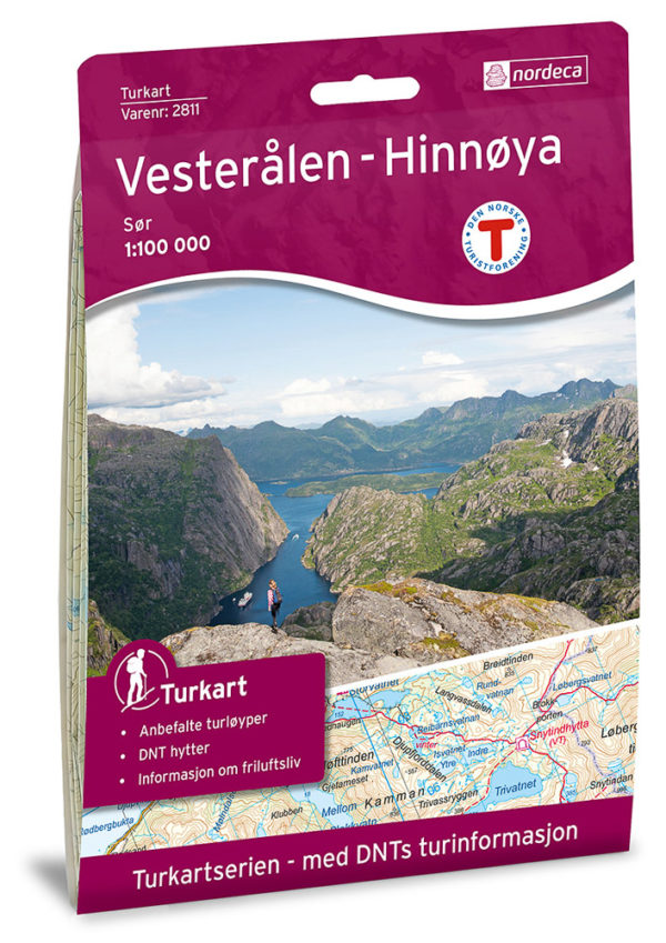 Vesterålen-Hinnøya sør - Turkart - Lnr 2811