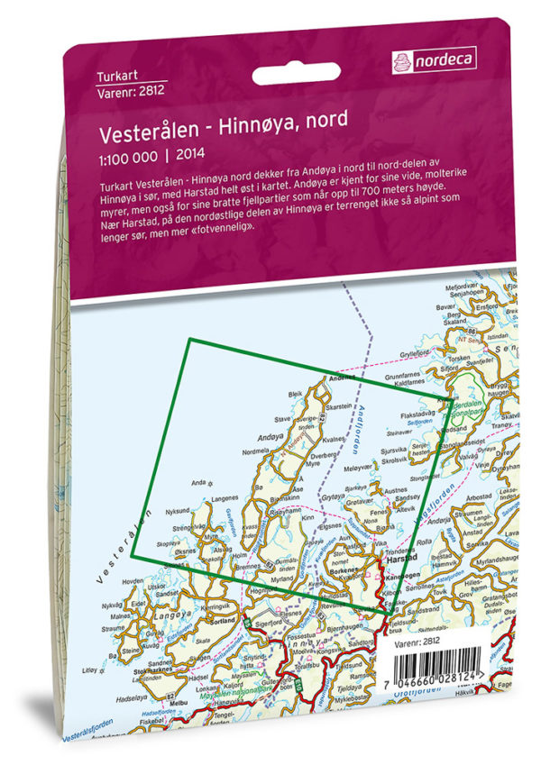 Vesterålen-Hinnøya nord - Turkart - Lnr 2812