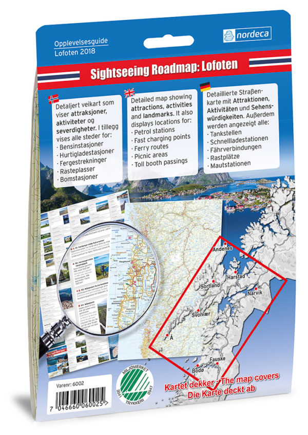 Opplevelsesguide Lofoten - 1:250 000, Lnr 6002