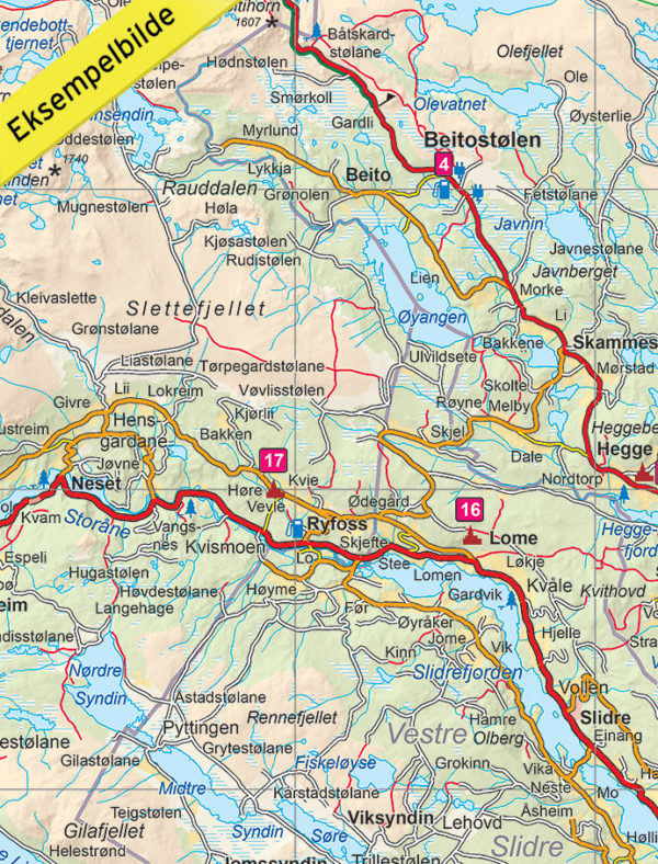 Opplevelsesguide Gudbrandsdalen - 1:250 000, Lnr 6005